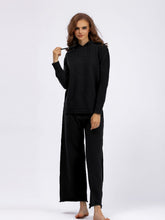 Lennon Long Sleeve Hooded Sweater and Knit Pants Set