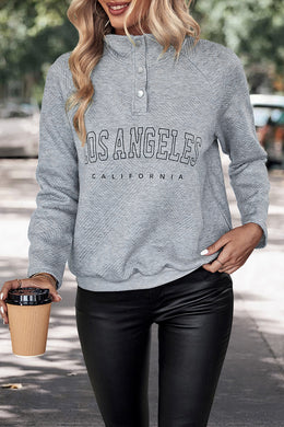 L.A Cali Graphic Quarter-Snap Sweatshirt
