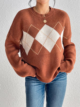 Eleanor Geometric Dropped Shoulder Sweater