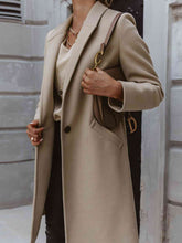 Elise Long Sleeve Longline Coat with Pockets