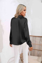 Lucia Lapel Collar Button Up Long Sleeve Shirt