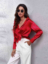 Luciana Collared Neck Buttoned Long Sleeve Shirt