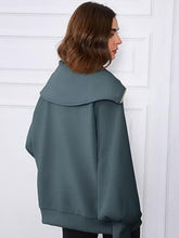 Amira Half-Zip Lantern Sleeve Top
