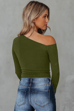 Faith Asymmetrical Neck Long Sleeve Top