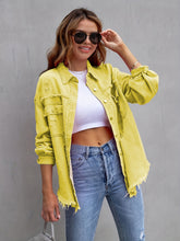 Camille Distressed Drop Shoulder Denim Jacket