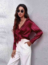 Luciana Collared Neck Buttoned Long Sleeve Shirt