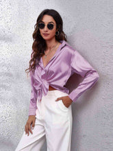 Luciana Collared Neck Buttoned Long Sleeve Shirt