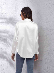Luciana Collared Neck Buttoned Long Sleeve Shirt