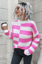 Aliyah Color Block Dropped Shoulder Sweater