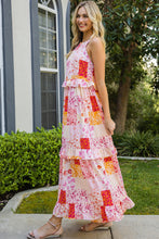 Patchwork Grecian Maxi Dress