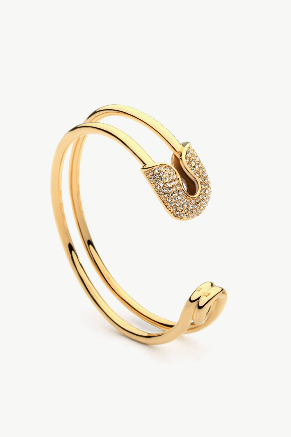 Rhinestone Double Hoop Bracelet - Black Petunia Ct