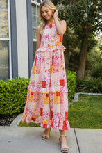 Patchwork Grecian Maxi Dress