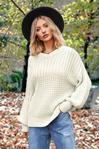 Pippa Round Neck Lantern Sleeve Sweater
