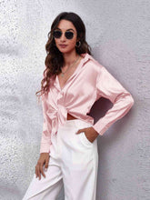 Luciana Collared Neck Buttoned Long Sleeve Shirt