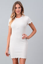 White Lettuce Edge T-Shirt Dress - Black Petunia Ct
