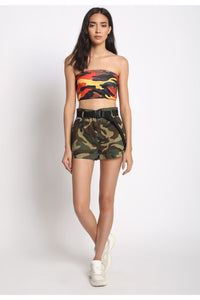 Army Shorts With Belt - Black Petunia Ct