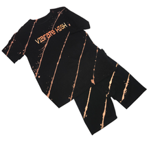 Vibrate High Tee and Biker Short Set - Black Petunia Ct