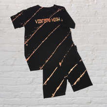 Vibrate High Tee and Biker Short Set - Black Petunia Ct